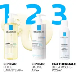 La Roche-Posay Lipikar Routine Peau Sèche Huile Lavante AP+ Anti-Irritation 750ml & Baume AP+M Triple Réparation 400ml