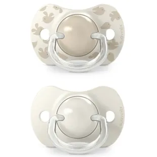 Suavinex Birdies Pacifier Physiological Silicone Teat SX Pro Beige 6-18m 2 units