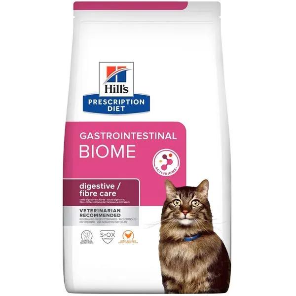 Hill's Prescription Diet Gastrointestinal Biome Digestive Fibre Care Crocchette Pollo Gatti Sacco 1,5Kg