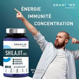 Granions Shilajit 1000 mg - Shilajit Pur Himalaya - 60 Gélules - Format 1 Mois