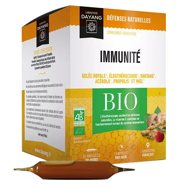 Dayang Compléments Alimentaires Immunité Bio 20 ampoules