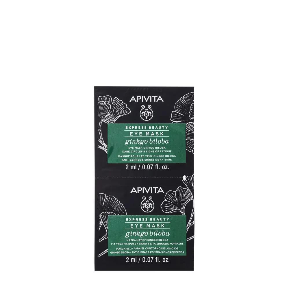 Apivita Express Beauty Gingko Biloba Maschera Occhi Occhiaie e Segni Di Fatica 2x2 ml