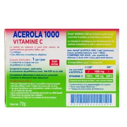 Alvityl Acerola 1000 à croquer Vitamine C dès 12 ans 30 comprimés