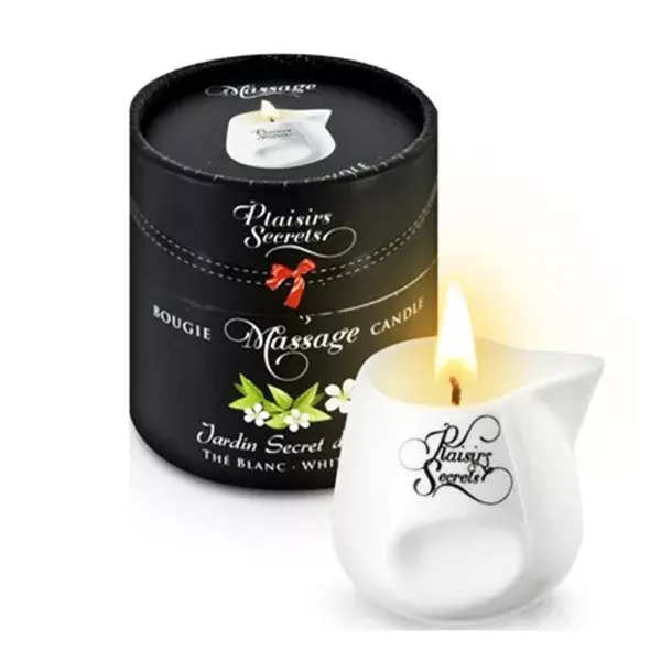 Plaisirs Secrets White Tea Massage Candle 80ml 