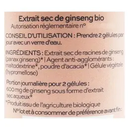 Phytalessence Pure Extrait Sec de Ginseng Bio 60 gélules