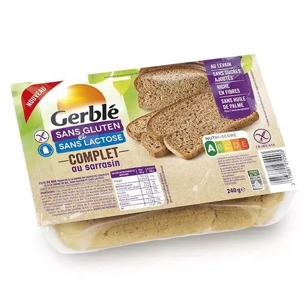 Gerblé Gluten-Free and Lactose-Free Wholemeal Buckwheat Bread 240g