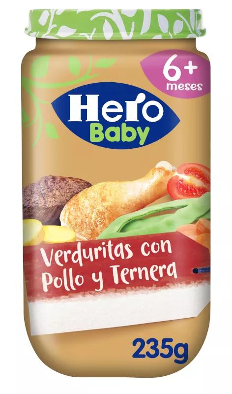 Hero Baby Tarritos Verduritas con Pollo y Ternera +6m 235 gr