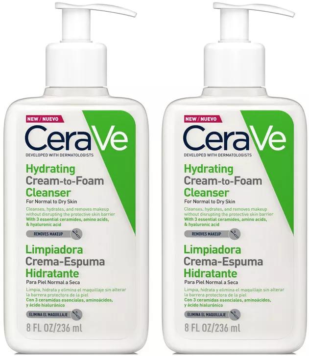 Cerave Limpiadora Crema-Espuma Hidratante 2x236 ml