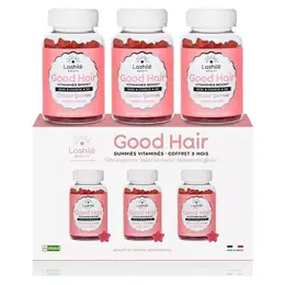 Lashilé Beauty Good Hair Vitamines Boost Cheveux Sublimes Lot de 3 x 60 gummies