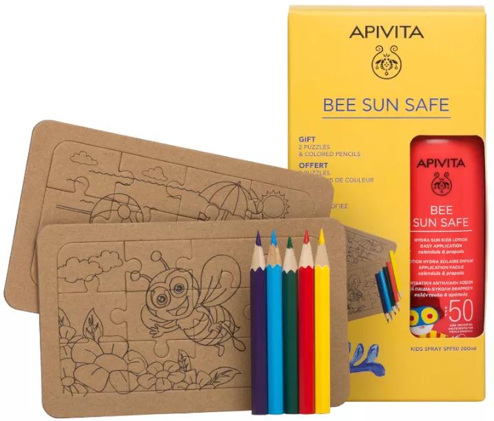 Apivita Hydra Sun Sonnenspray Kinder SPF50 150 ml + GESCHENK Anti-Sand-Netzbeutel