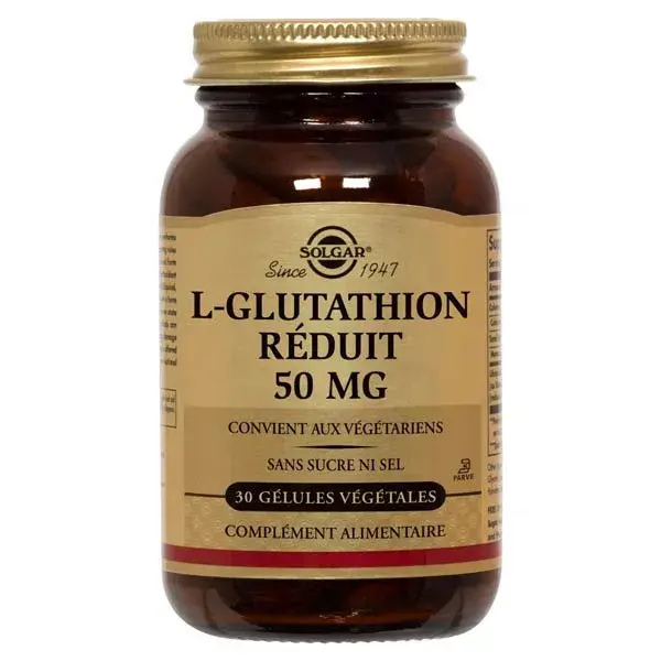 Solgar L-Glutathion 50mg Integratore Alimentare 30 capsule vegetali