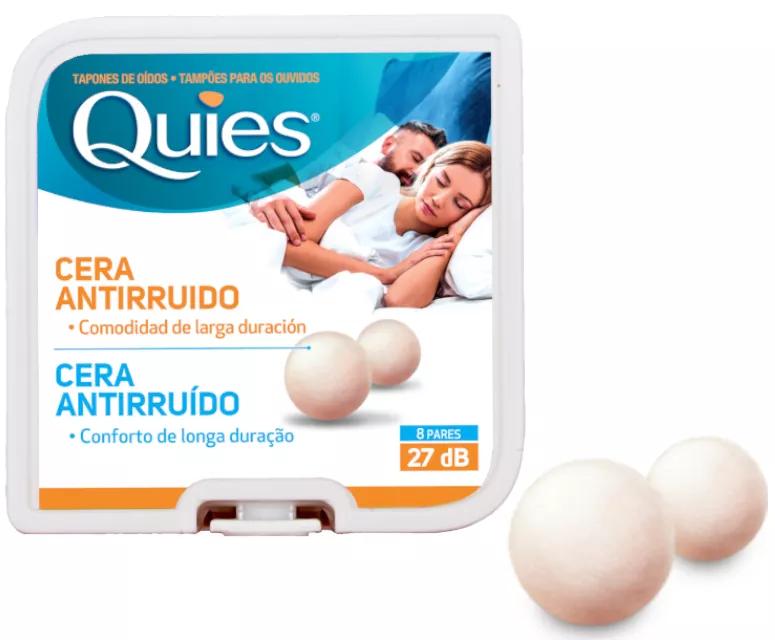 Quies Bouchons d'oreille en cire naturelle 8 paires
