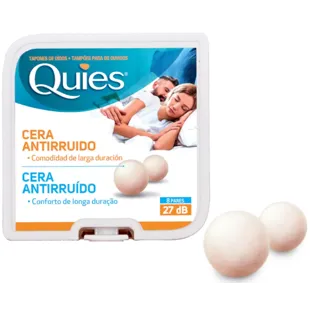 Quies Tapones Oído Cera Natural 8 Pares