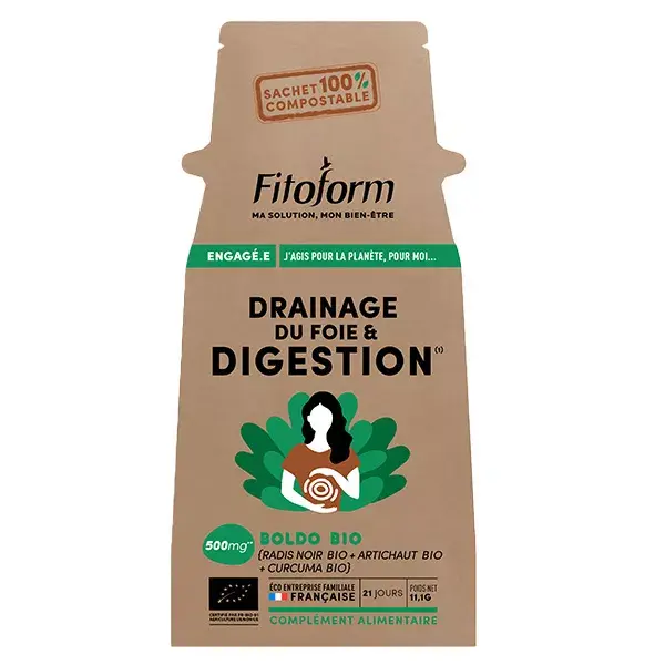 Fitoform Le Boldo Bio Drainage du Foie Digestion Ecopack 21 comprimés