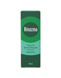 Rinazina Spray Nasale Decongestionante Nafazolina Lavaggio Nasale Raffreddore Sinusite 15 ml