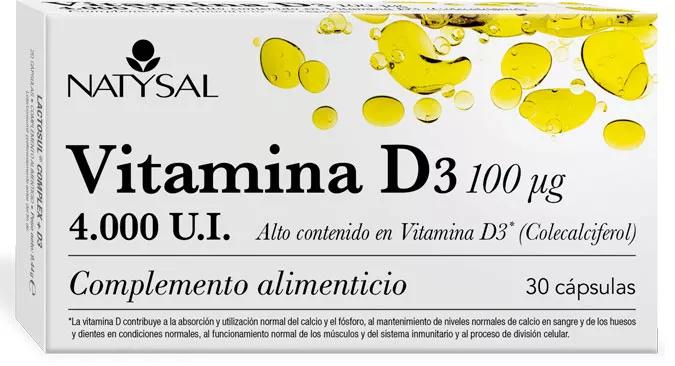 Natysal Vitamine D3 4 000 UI 30 Gélules