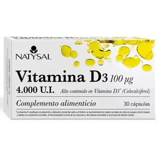 Natysal Vitamine D3 4 000 UI 30 Gélules