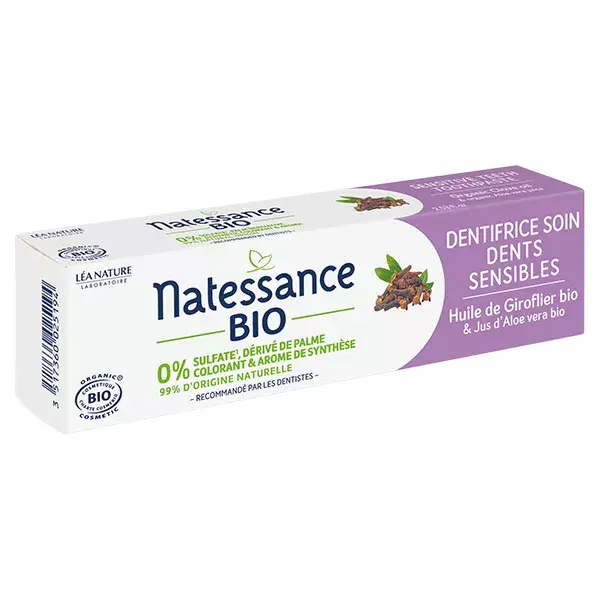 Natessance Oral Care Organic Sensitive Teeth Care Toothpaste 75ml