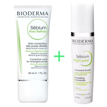 Bioderma Sebium Pore Refiner 30 ml + Night Peel 40 ml - Atida