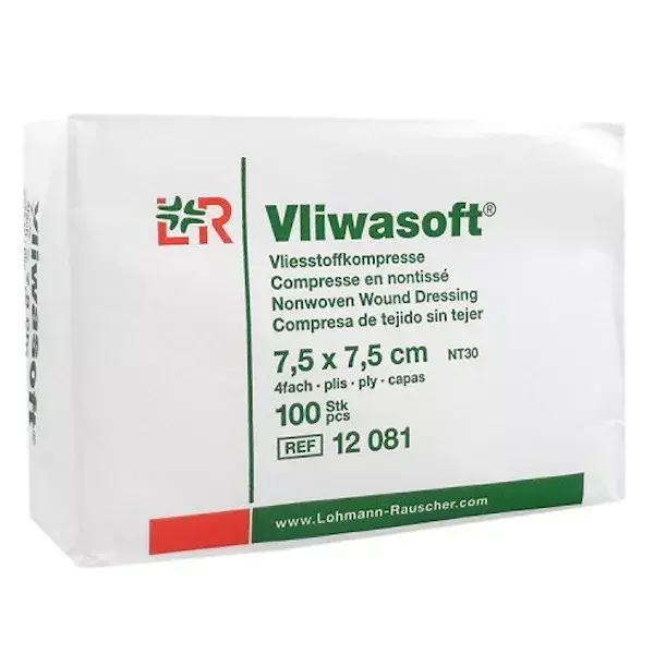 L&R Vliwasoft Compresa No Tejida 7,5x7,5cm - 100 Unidades