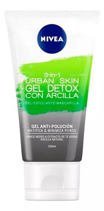 Nivea Urban gel detox com Argila 3 em 1 Skin 150ml