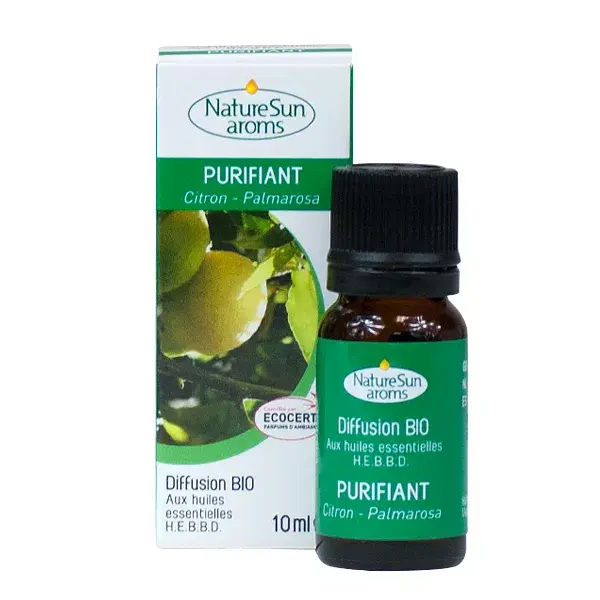 NatureSun Aroms Organic Purifying Lemon & Palmarosa Essential Oil Complex 10ml 