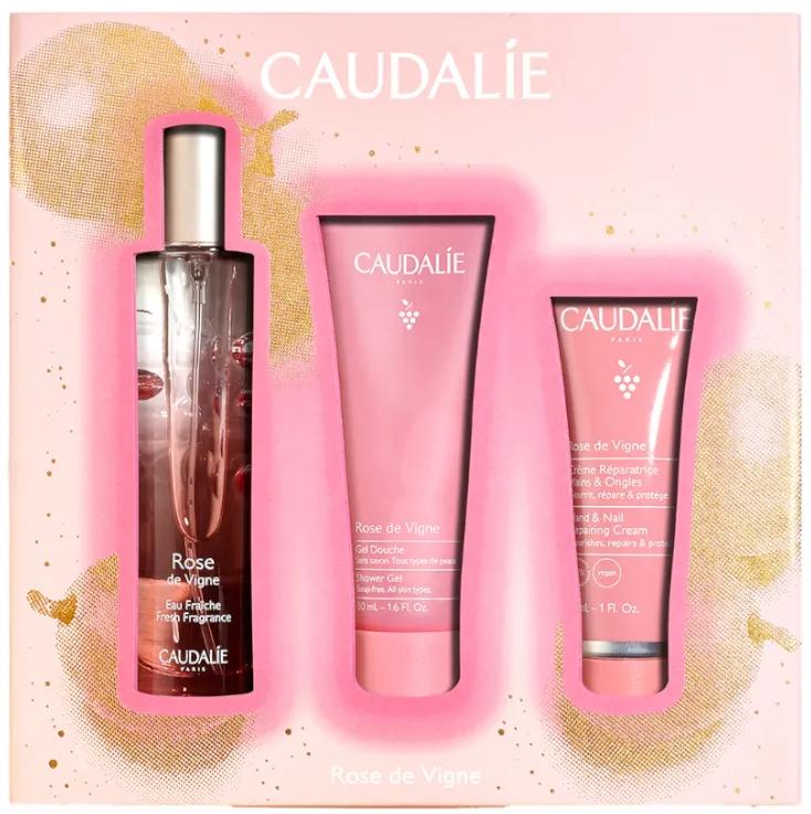 Caudalie Rose de Vigne Acqua Profumata 50 ml + Gel 50 ml + Crema Mani 30 ml