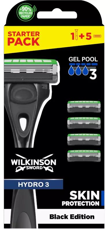 Rasoio Wilkinson Sword Hydro 3 Black Edition + 5 ricariche