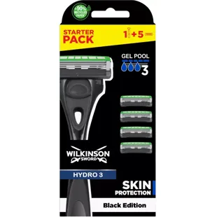 Wilkinson Sword Maquinilla Hydro 3 Black Edition + 5 Recambios