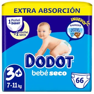 Dodot Baby Dry Diaper Pack Extra Absorbent T3 + 70Uds