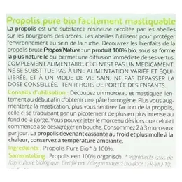 Propos' Nature Apithérapie Propolis Pure à Mâcher Bio 10g