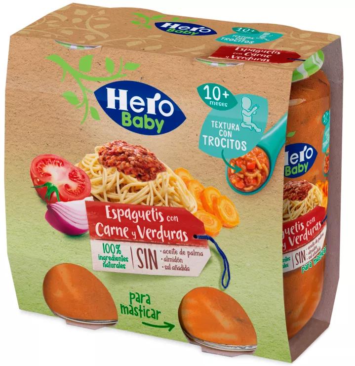 Hero Baby Pote Pequeno de Espaguete com Carne e Legumes +10m 2x235 gr