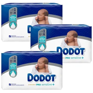 Dodot Pro Sensitive+ T1 Diapers (2-5 Kg) 3x38 units