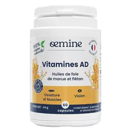 Oemine Vitamines AD Ossatures Muscles et Vision 60 capsules