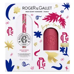 Roger & Gallet Coffret Eau Parfumée Bienfaisante Gingembre Rouge 100 Ml Et Sa Bougie Parfumée