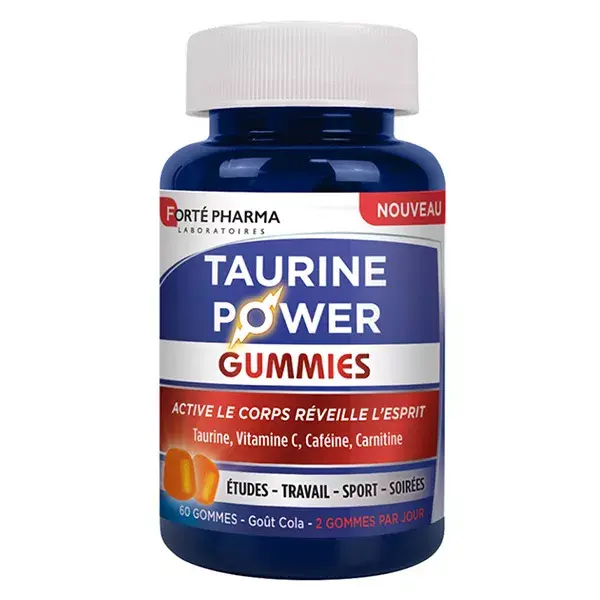 Forté Pharma Taurine Power Gummies Energy Booster Caffeine Cola Flavor 60 gummies
