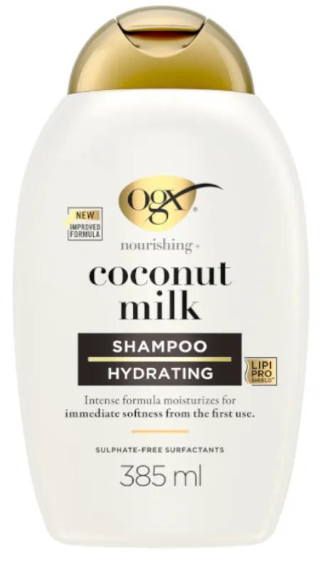 OGX Shampooing au Lait de Coco Cheveux Secs 385ml