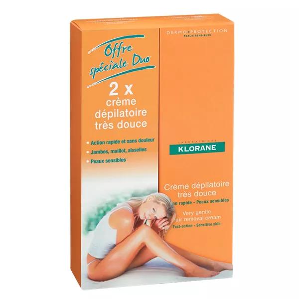 Klorane Crema Depilatoria de Almendra Dulce Lote de 2 x 150ml