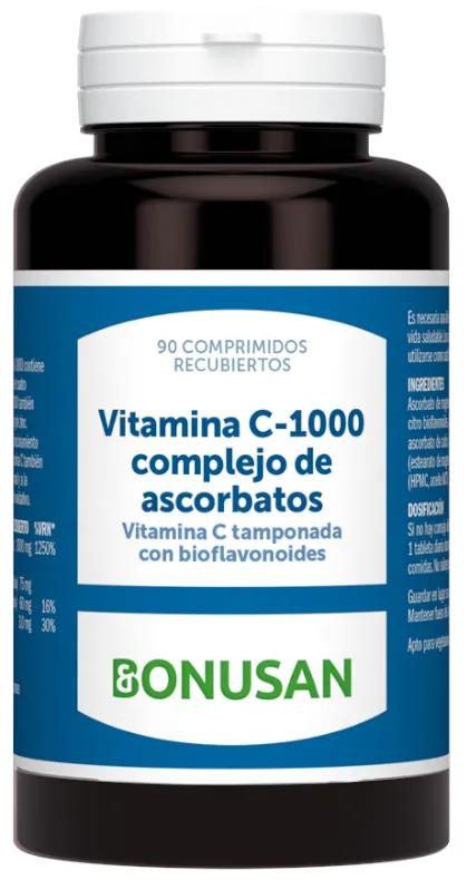 Bonusan Complexe d&#39;ascorbate de vitamine C-1000 90 comprimés enrobés