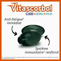 Vitascorbol C500 + Zinc + Vitamine D 30 capsules