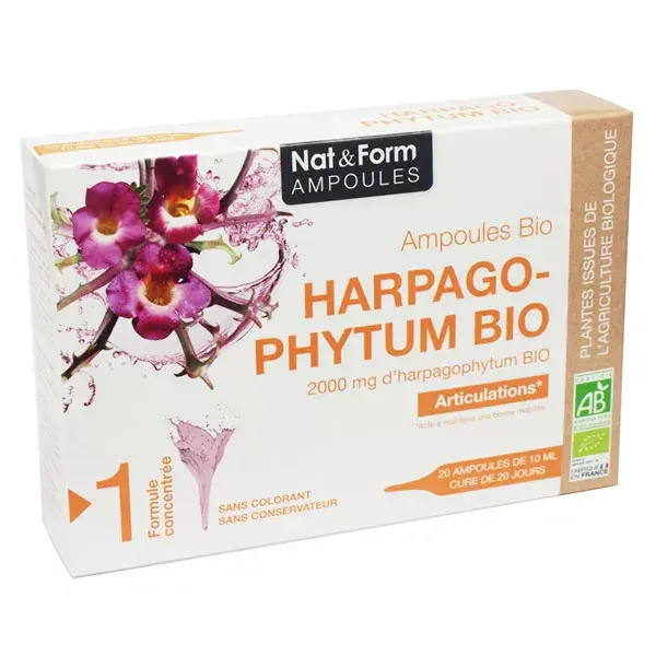 Nat & Form Ampoules Harpagophytum Bio 20 unités