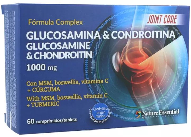 Nature Essential Glucosamine + Chondroïtine + MSM 1000 mg 60 Comprimés