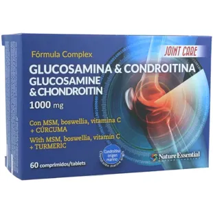 Nature Essential Glucosamine + Chondroïtine + MSM 1000 mg 60 Comprimés