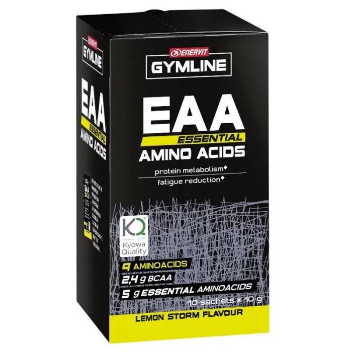 Enervit Gymline EAA Essential Amino Acids Integratore di Aminoacidi per Sportivi Astuccio da 10 buste Limone