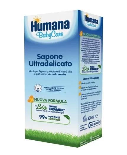 Humana Baby Sapone Liquido Ultradelicato Detergente Idratante 300 ml