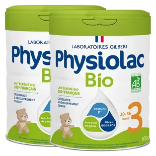 Physiolac Bio Latte di Crescita 3a Età 800g - confezione da 2