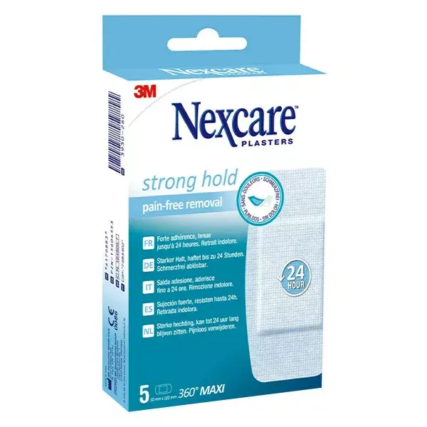 Nexcare Apósitos Plasters Strong Hold Maxi 5 unidades