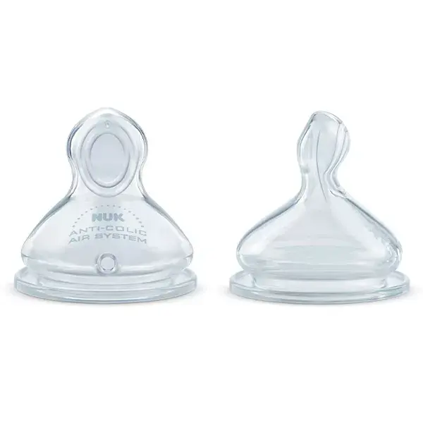 Nuk First Choice+ Physiological Teat +6m Flow Control Piercing Set of 2
