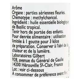 Le Comptoir Aroma Huile Essentielle Basilic Tropical Bio 10ml