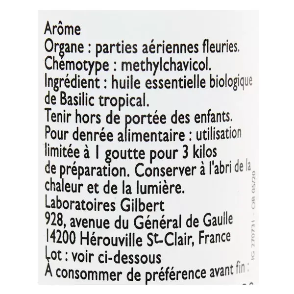 Le Comptoir Aroma Essential Oil Tropical Basil 10ml